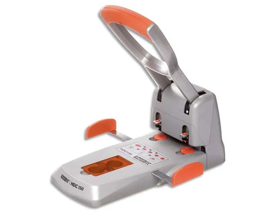 Perforateur rapid suprême hdc150 poignée caoutchouc guidage centrage automatique perforation 150f 192x204x387mm