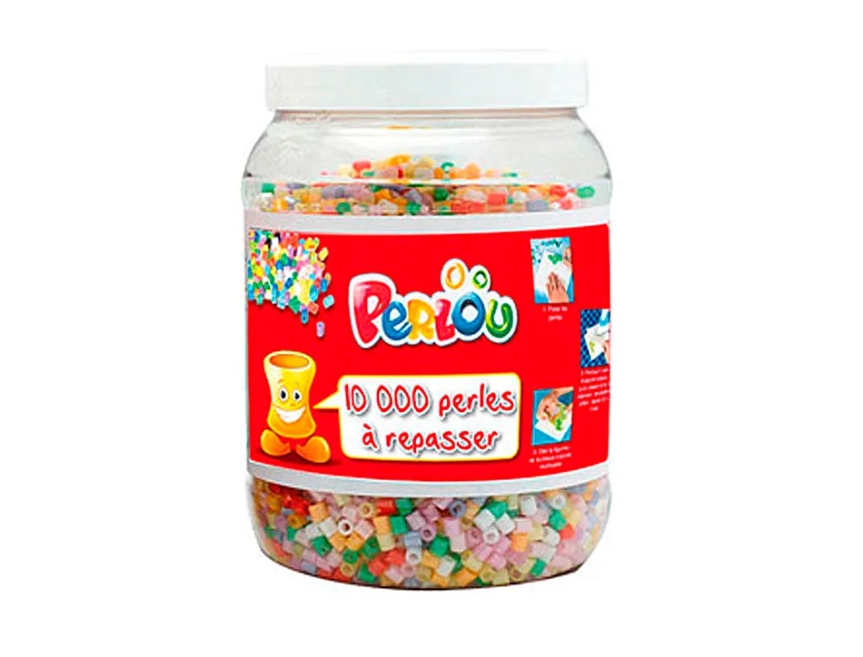 Perle à repasser graine créative 15 coloris assortis pot 10000 unités