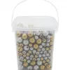 Perle bois ocolor forme ronde 10-16mm coloris or et argent lot de 600 perles