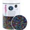 Perle de rocaille innspiro 3.8mm coloris aurore boreale assortis bocal de 500g