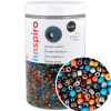 Perle de rocaille innspiro verre 3,8mm coloris metalliques assortis bocal 500gr