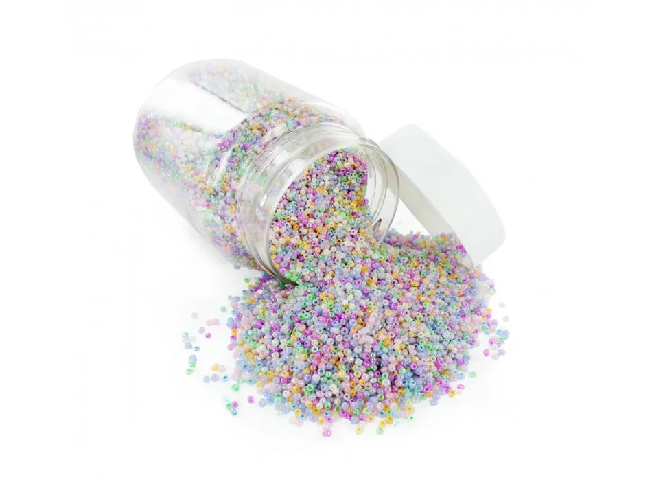 Perle de rocaille innspiro 2.5mm coloris nacres assortis bocal de 500g