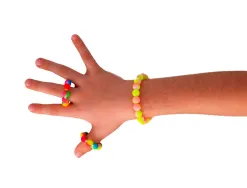 Perle en plastique rondes multicolore fluor diametre 8mm bocal de 800 un