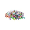 Perle plastique innspiro forme ronde 8mm points argentes coloris assortis bocal de 750 perles