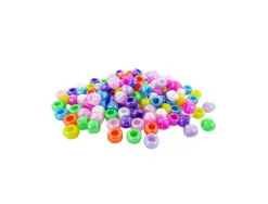 Perle plastique innspiro cassis 9mm coloris nacres assortis bocal de 1000 perles