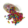 Perle plastique innspiro forme cylindrique 6x4mm coloris assortis bocal de 1400 perles