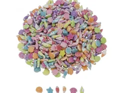 Perle plastique ocolor 15mm motifs ocean assortis coloris assortis lot de 1000 perles