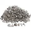 Perle plastique ocolor pampilles 15mm 10 formes assorties coloris argent lot de 200 perles