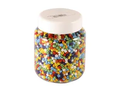 Perle rocaille opaque diamètre 3mm bocal 500g