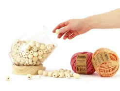 Perles en bois graine creative diametre 20mm sachet 18 pieces