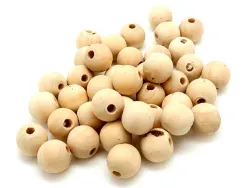 Perles en bois graine creative diametre 15mm sachet 40 pieces