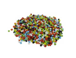 Perles rocailles o'color opaques diametre 5mm coloris assortis bocal 500gr