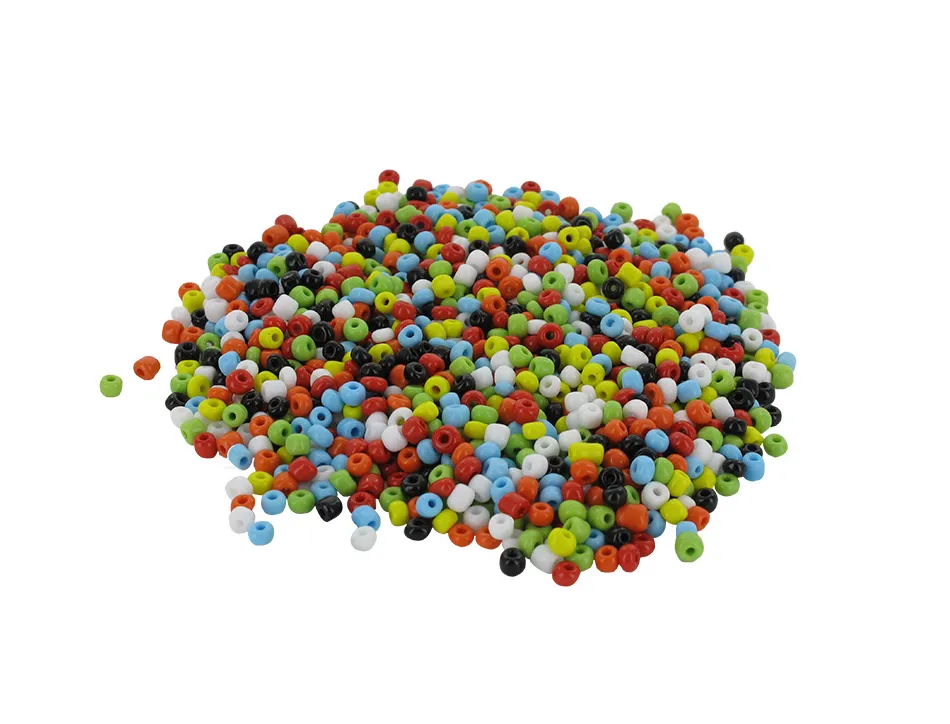 Perles rocailles o'color opaques diametre 5mm coloris assortis bocal 500gr
