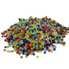 Perles rocailles o'color opaques diametre 2,5mm coloris assortis bocal 500gr