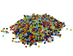 Perles rocailles o'color opaques diametre 2,5mm coloris assortis bocal 500gr
