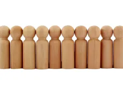 Personnages en bois sodertex 7 cm - 10 pcs - 1 coloris