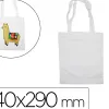Petit sac shopping sodertex en coton 100grm2 240x290mm 12 pcs coloris blanc