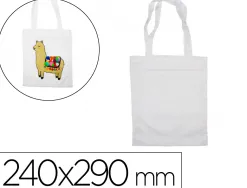 Petit sac shopping sodertex en coton 100grm2 240x290mm 12 pcs coloris blanc