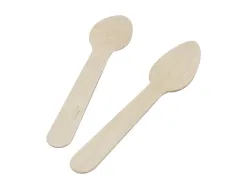 Petite cuillere bois 11cm sachet 100 unites