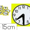 Petite horloge oz international en plastique lavable avec aiguille mobile diamètre 15cm sachet de 10 unités