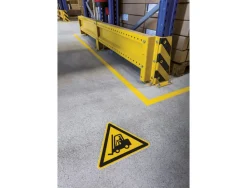 Pictogramme sol durable attention chariots elevateurs 430x430mm