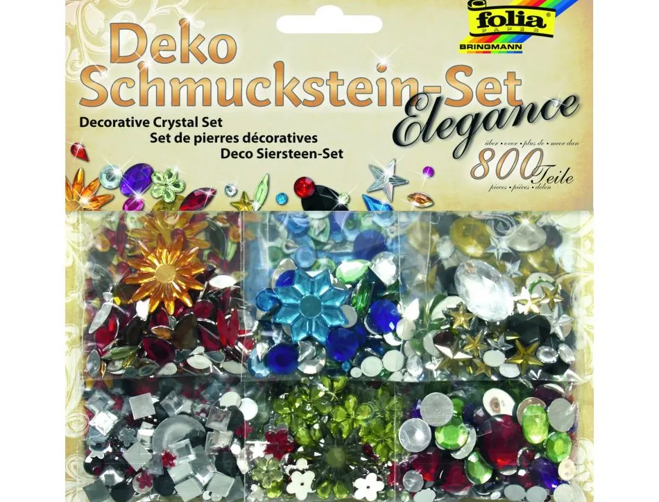 Pierres decoratives folia a coller theme noel sachet de 800 unites
