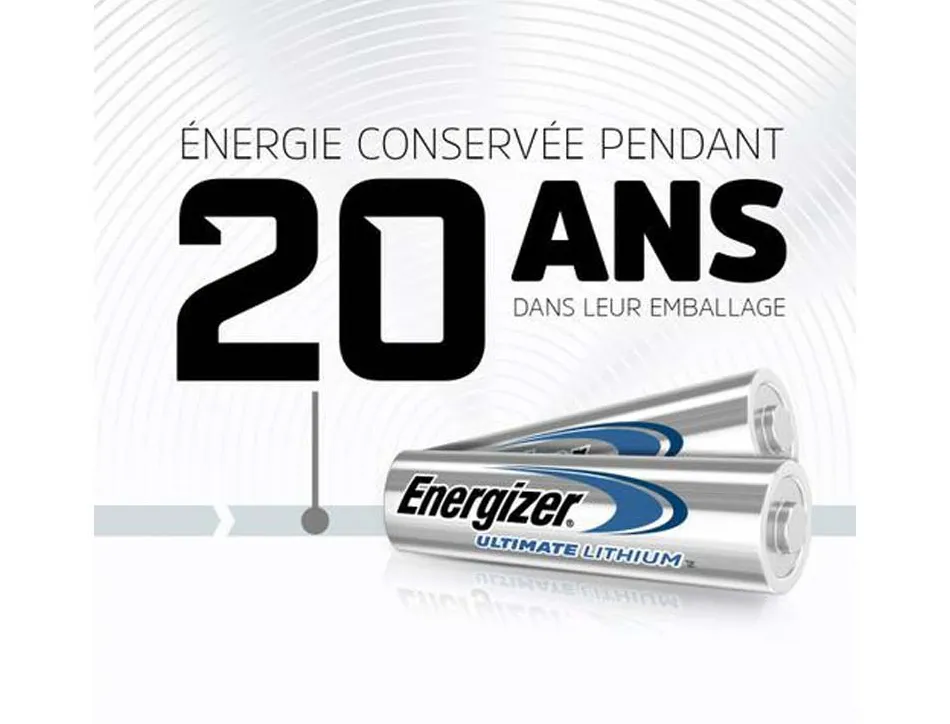 Pile energizer aa ultimate lithium aa blister 4 unités