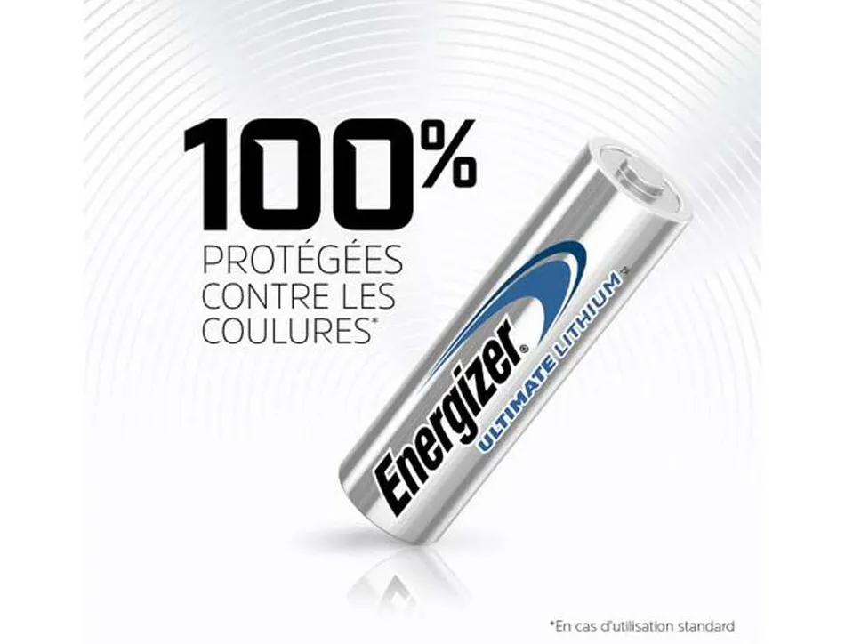 Pile energizer aa ultimate lithium aa blister 4 unités