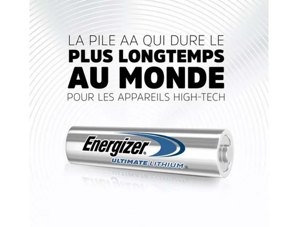 Pile energizer aaa ultimate lithium aaa blister 4 unités
