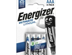Pile energizer aaa ultimate lithium aaa blister 4 unités