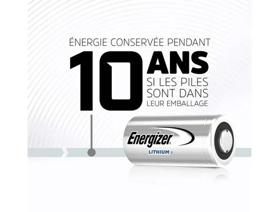 Pile energizer lithium photo i .c.e. cr17345 taille 123 blister 1 unité