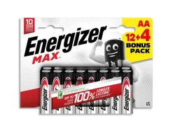 Pile energizer max alcaline lr06 taille aa blister 16 unites