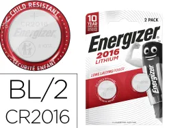 Pile energizer miniature appareils électroniques i.c.e. cr2016 3v blister 2 unités