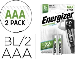 Pile energizer rechargeable extrême hr3 aaa 800 blister 2 unités