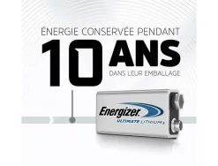 Pile energizer ultimate lithium 9v 6lr61 unité