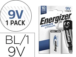 Pile energizer 9v ultimate lithium blister 1 unité