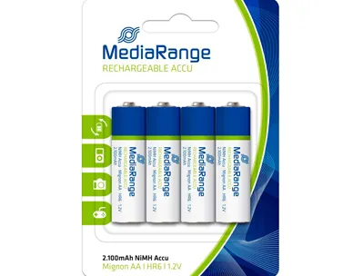 Pile mediarange alcaline aa rechargeable blister 4 unités