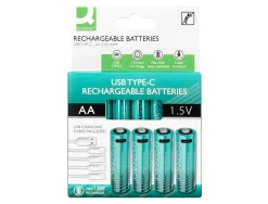 Pile q-connect aa rechargeable usb-c blister 4 unites