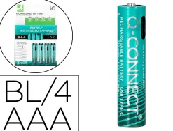 Pile q-connect aaa rechargeable usb-c blister 4 unites