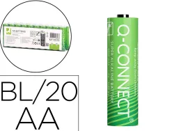 Pile q-connect alcaline aa lr6 capacité 1.5v pack 20 unités