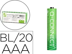 Pile q-connect alcaline aaa lr03 capacité 1.5v pack 20 unités