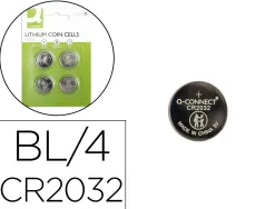 Pile q-connect bouton lithium cr2032 3v blister 4 unites