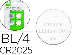Pile q-connect bouton lithium cr2025 3v blister 4 unites