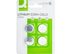 Pile q-connect bouton lithium cr2025 3v blister 4 unites