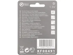 Pile q-connect économique capacité 1.5v i.c.e. lr20 taille d blister 2 unités
