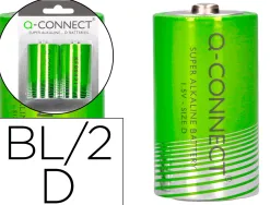 Pile q-connect économique capacité 1.5v i.c.e. lr20 taille d blister 2 unités