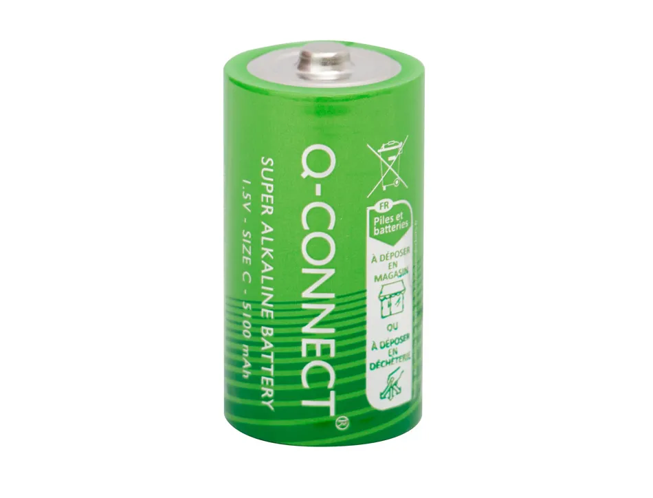 Pile q-connect économique capacité 1.5v i.c.e. lr14 taille c blister 2 unités
