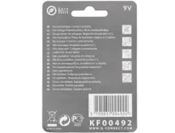 Pile q-connect économique capacité 9v i.c.e. 6lr61 taille 9 v blister 1 unité