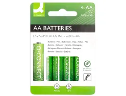Pile q-connect économique capacité 1.5v i.c.e. lr06 taille aa blister 4 unités