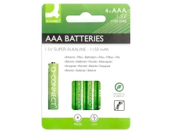 Pile q-connect economique capacité 1.5v i.c.e. lr03 taille aaa blister 4 unités